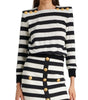 Balmain Striped Jersey Top
