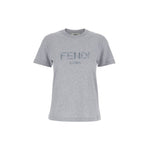 T-shirt en coton avec logo Fendi