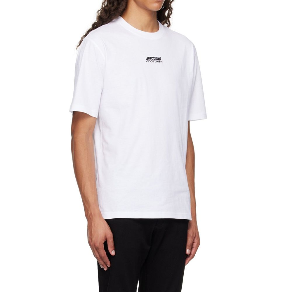 T-shirt brodé avec logo Moschino