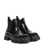 Prada Monolith Leather Ankle Boots