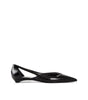 Prada Brushed Leather Cut-Out Ballerina Flats
