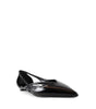 Prada Brushed Leather Cut-Out Ballerina Flats
