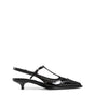 Escarpins à bride arrière en cuir Miu Miu