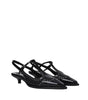 Escarpins à bride arrière en cuir Miu Miu