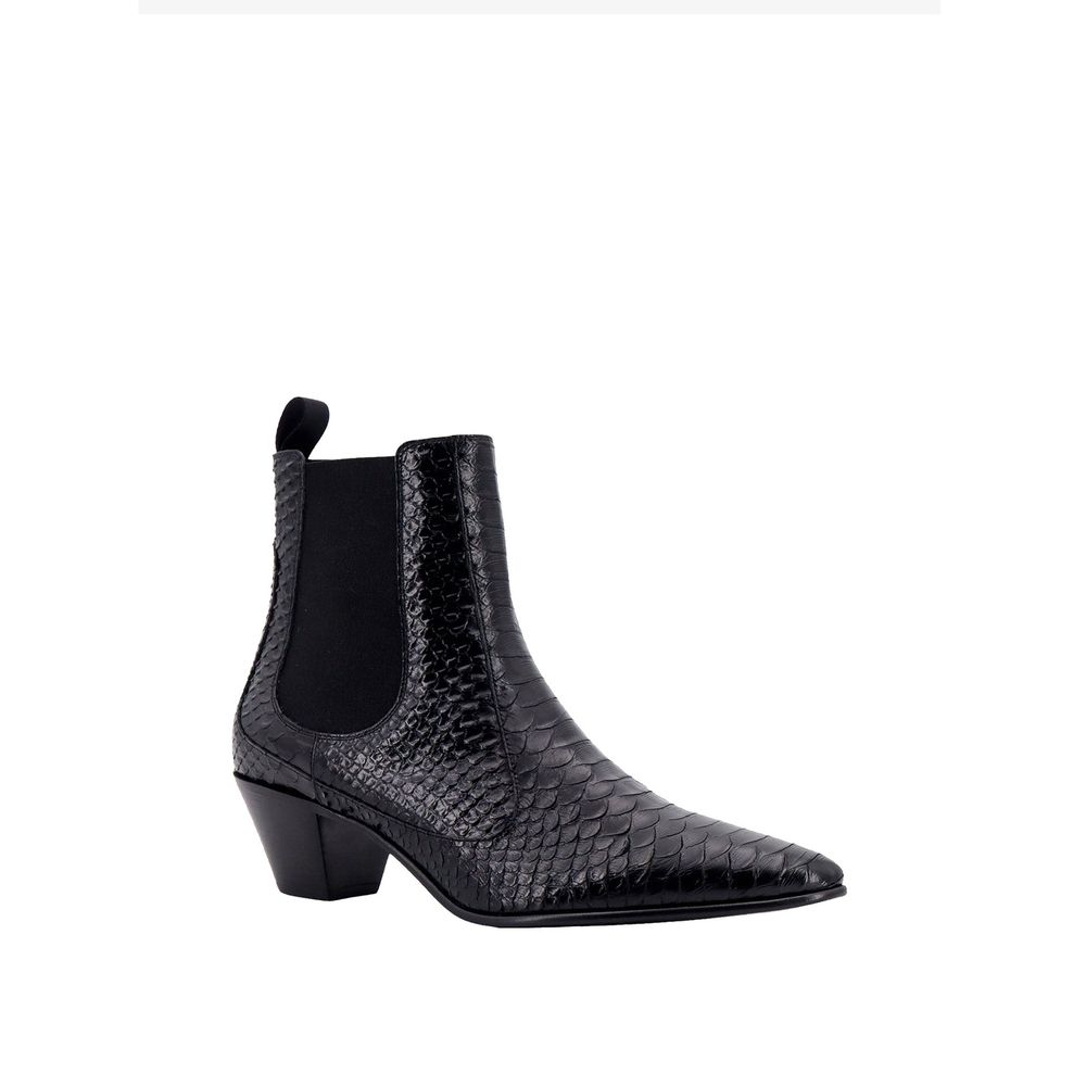 Bottines Chelsea en cuir effet serpent Celine