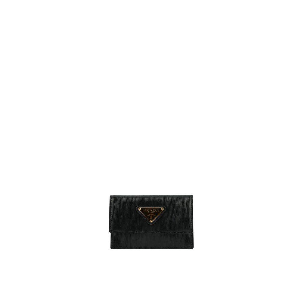 Porte-cartes en cuir Prada