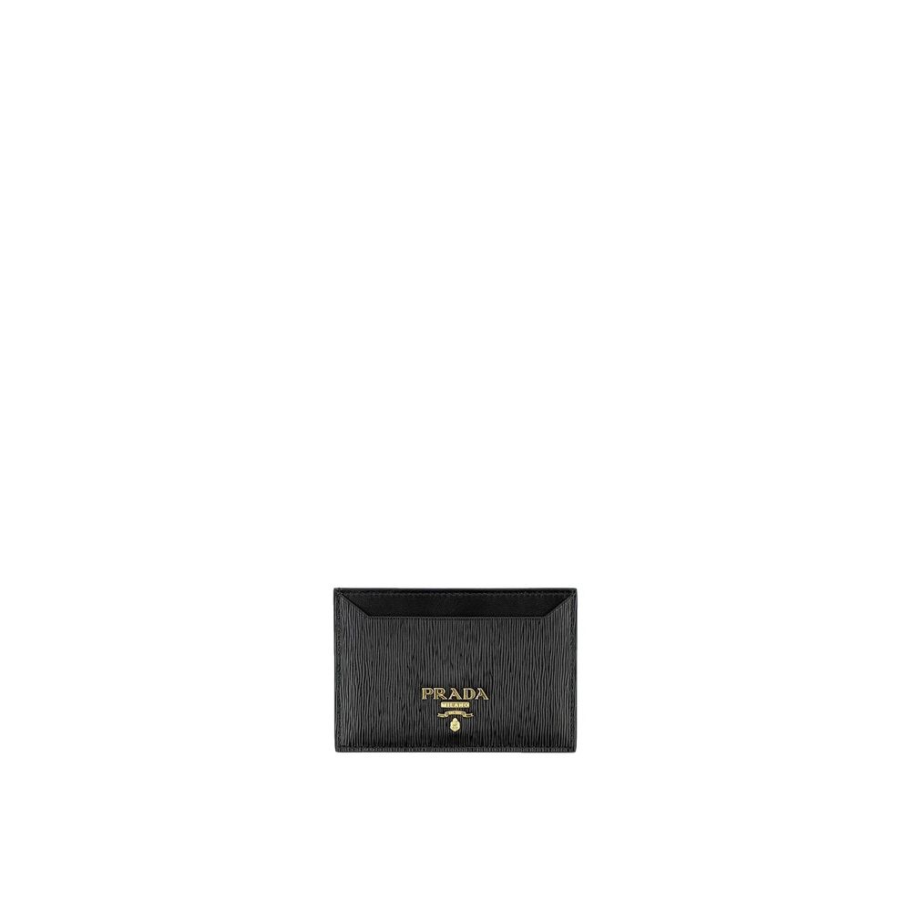 Portefeuille en cuir avec logo Prada