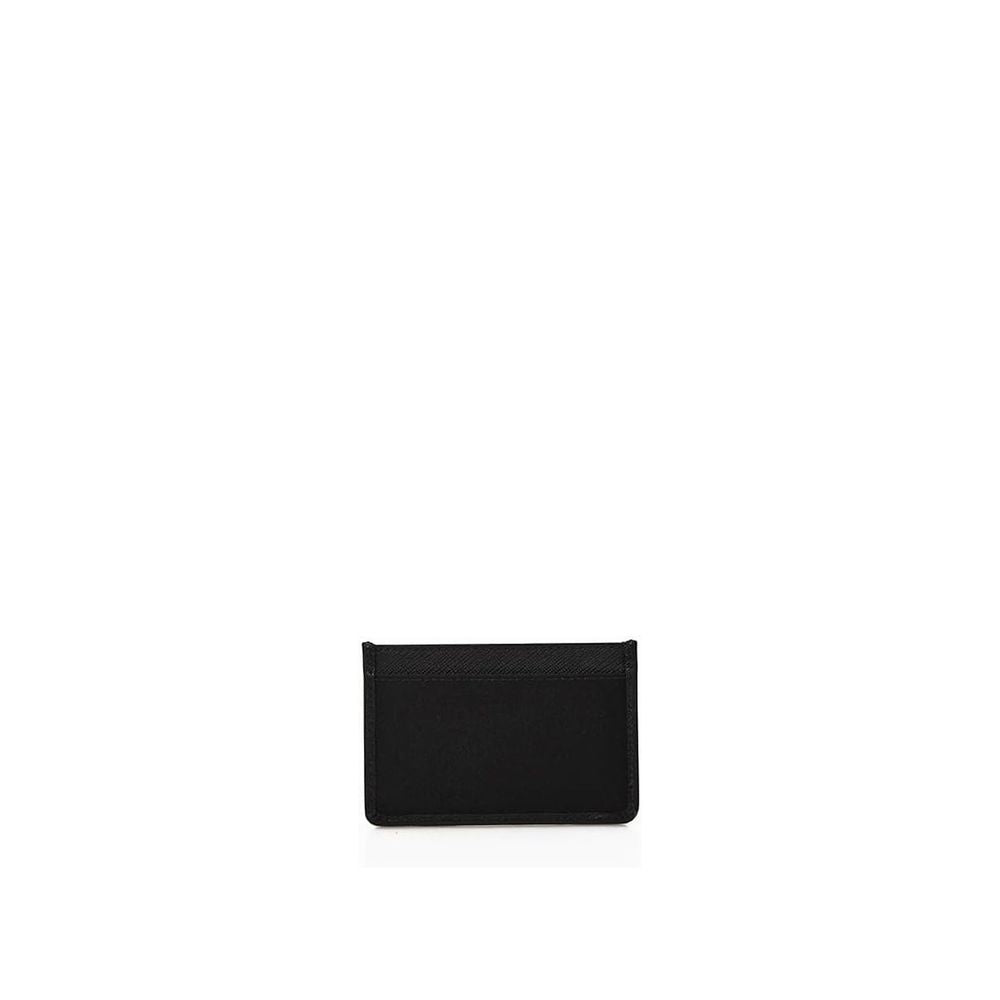 Porte-cartes Prada en nylon et cuir