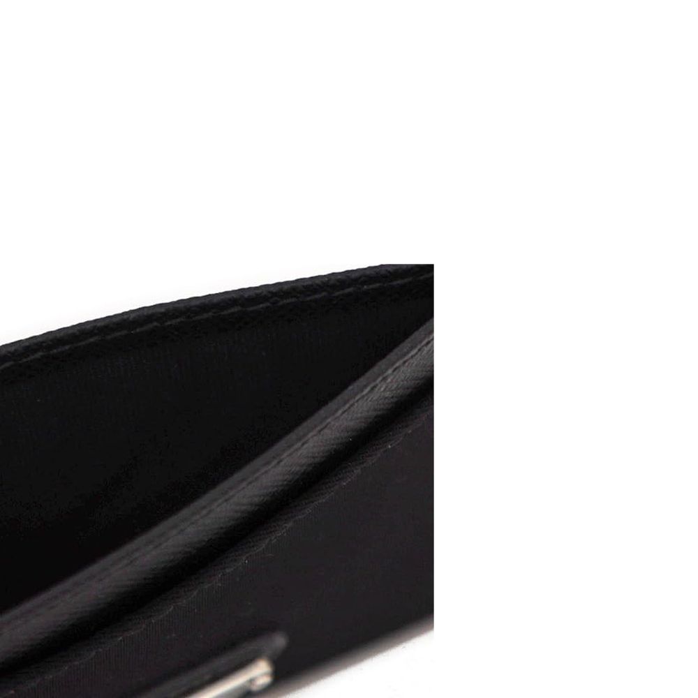 Porte-cartes Prada en nylon et cuir