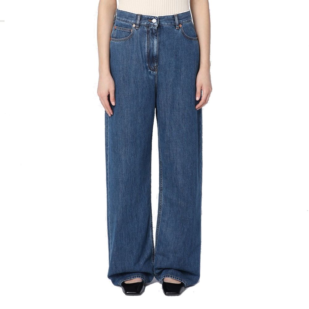 Valentino Wide Leg Denim Jeans