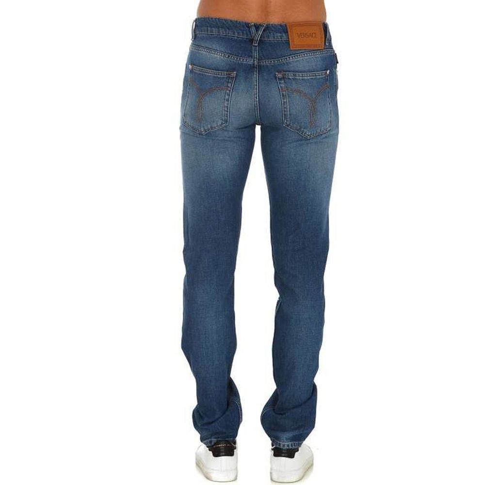 Versace Cotton Logo Denim Jeans