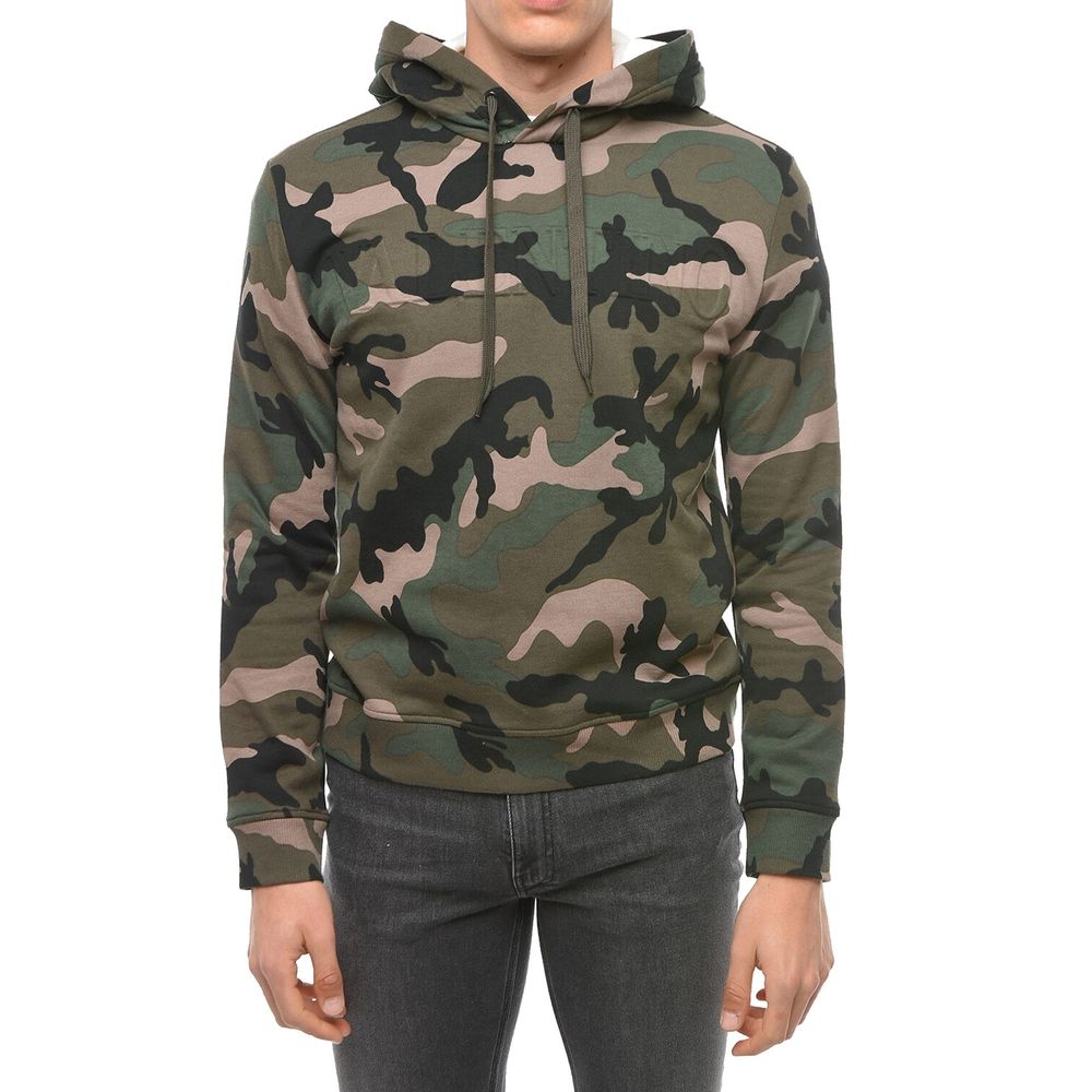 Valentino Camouflage Pattern Hoodie Sweatshirt