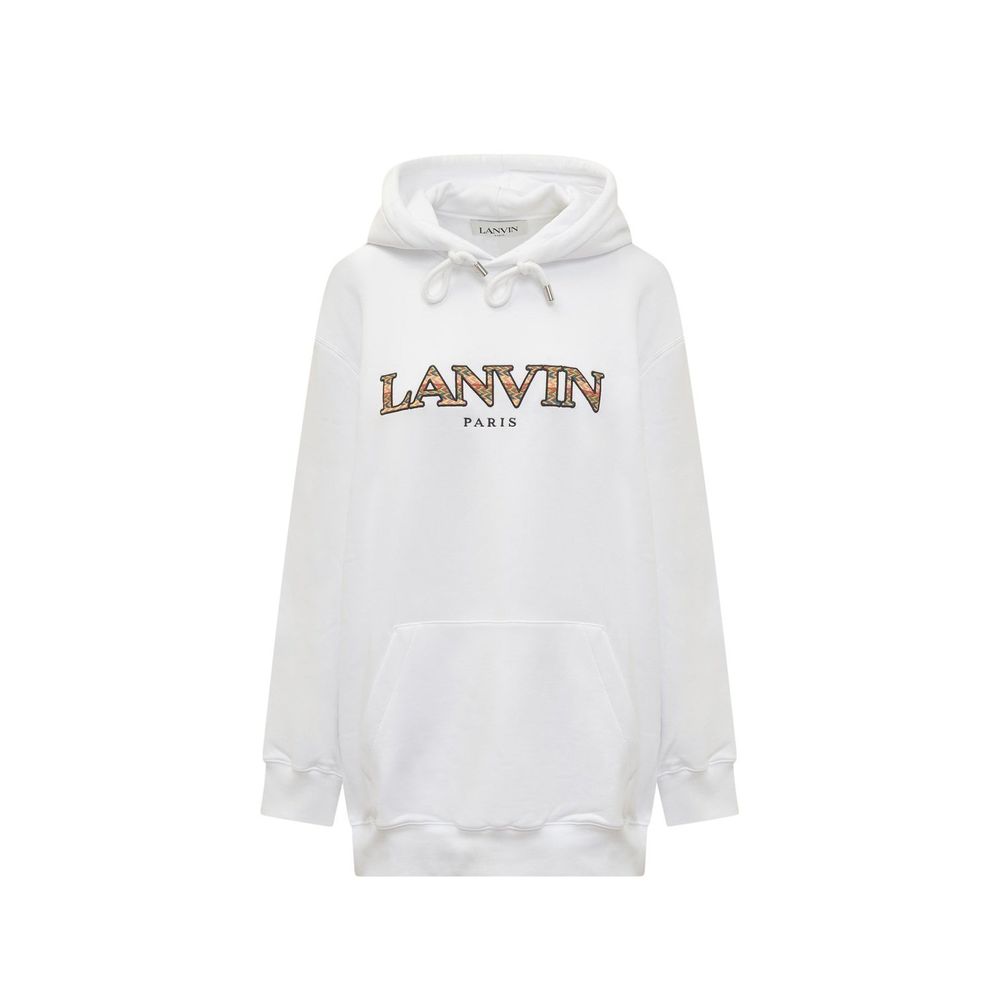Sweat à capuche surdimensionné avec logo Lanvin