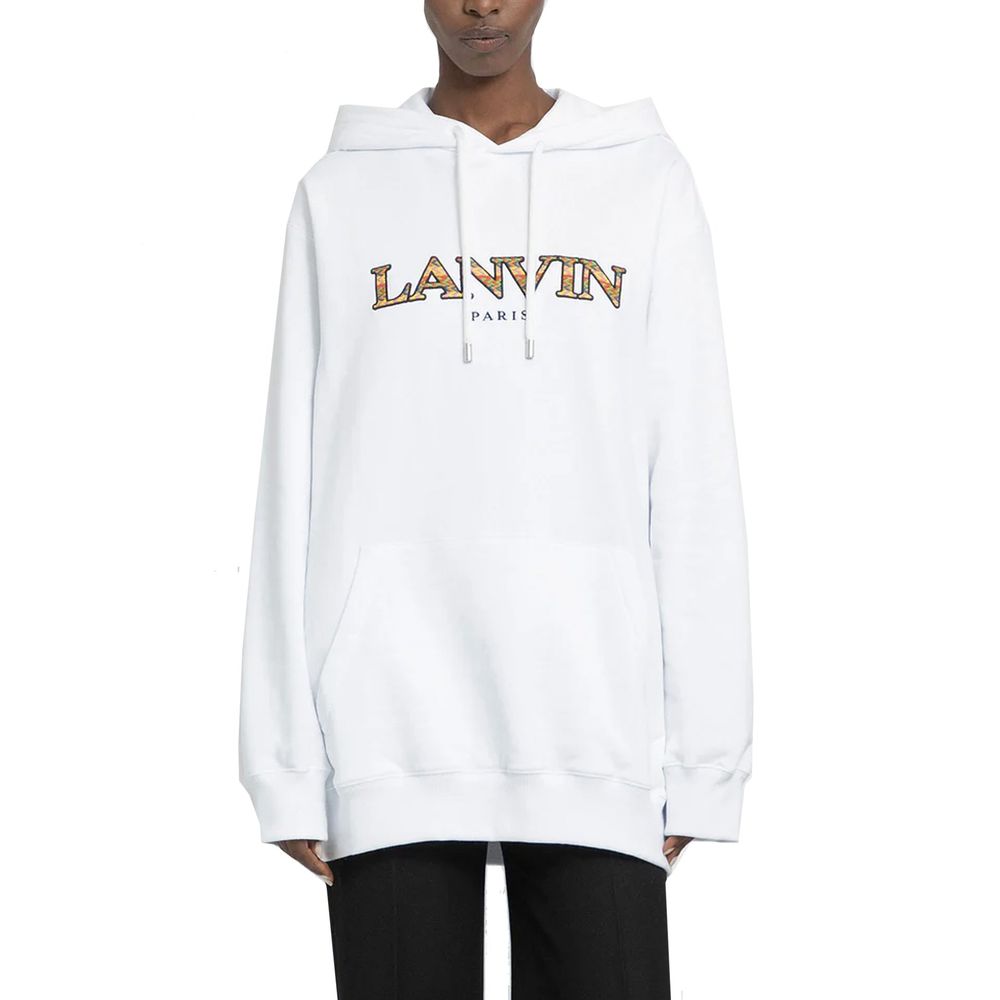 Sweat à capuche surdimensionné avec logo Lanvin