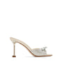 Miu Miu Leather Crystals Mules