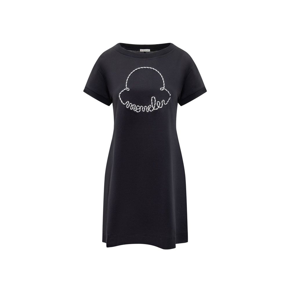 Mini-robe en coton avec logo Moncler
