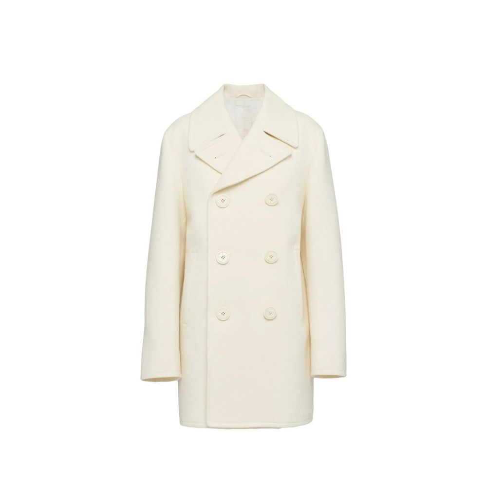 Manteau en laine à double boutonnage Prada
