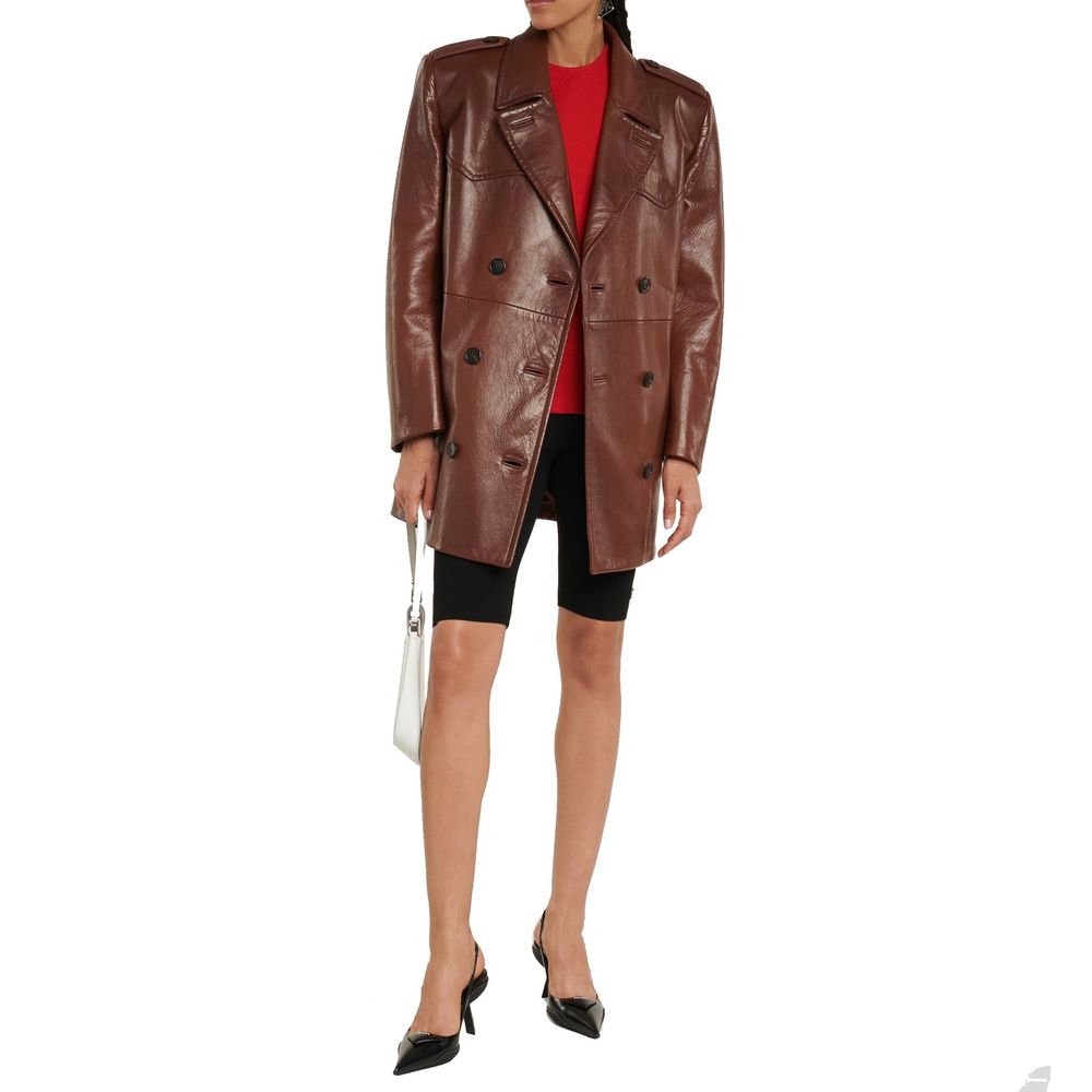 Manteau en cuir Prada