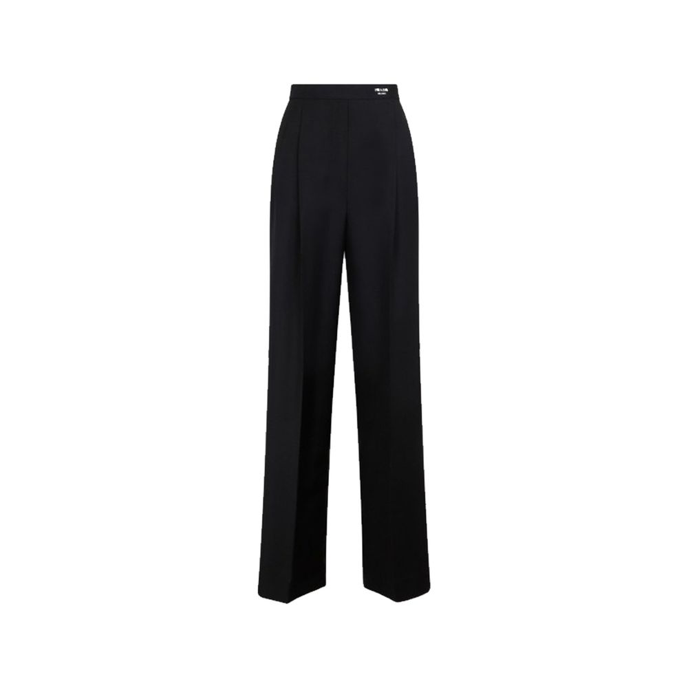 Pantalon classique en laine Prada avec logo