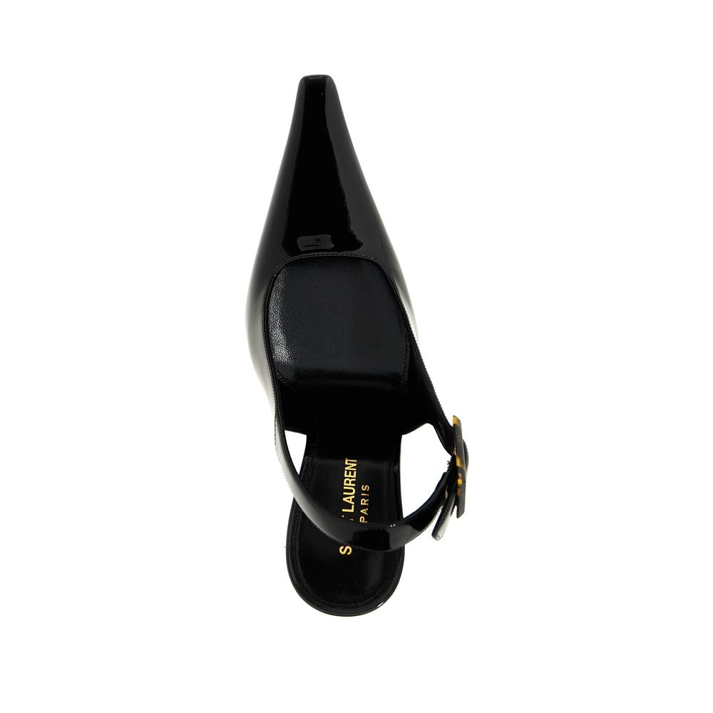 Escarpins à bride arrière en cuir Saint Laurent « Dune »