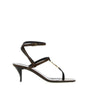 Saint Laurent Cassandra Leather Flip-Flop Sandals