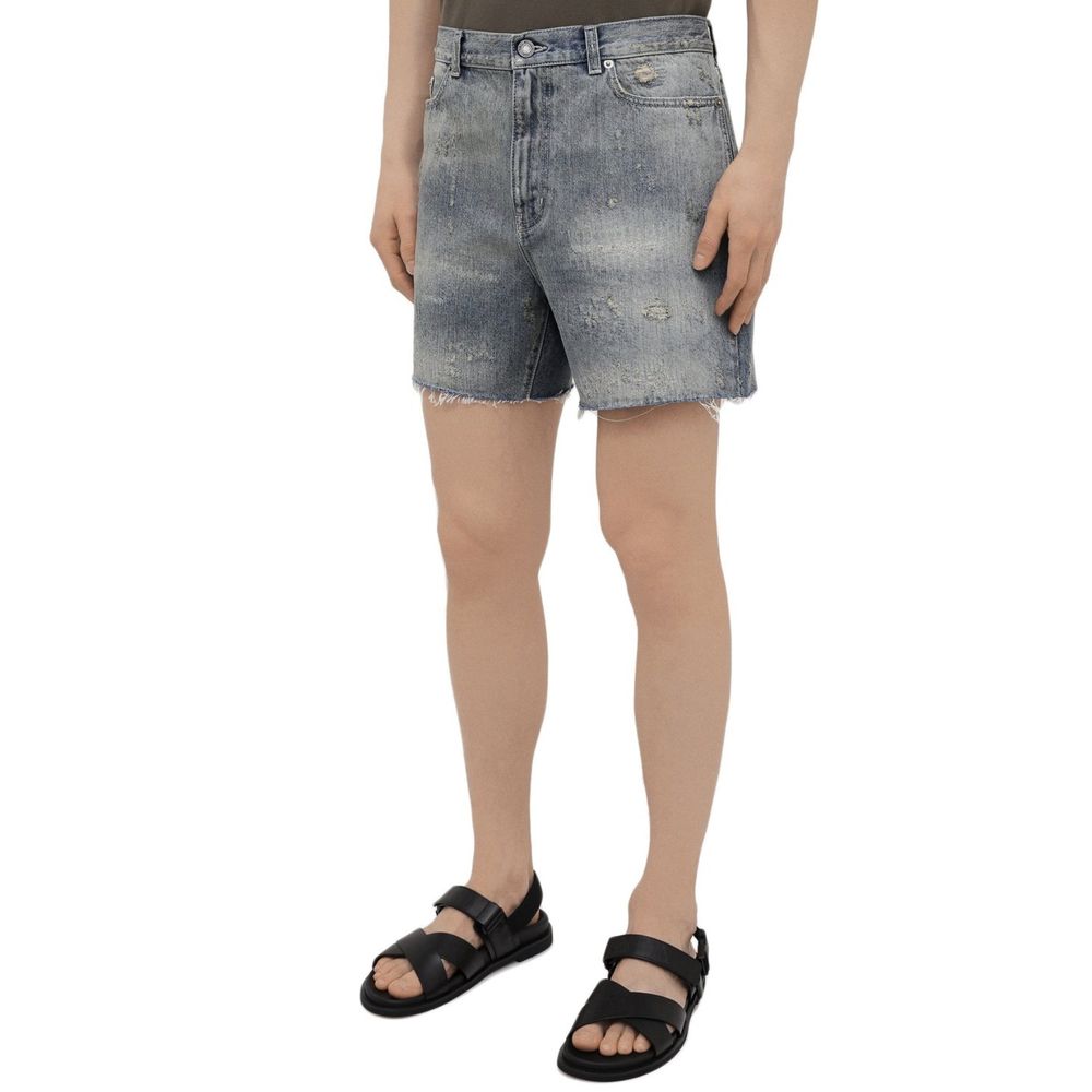 Short California en denim Saint Laurent Destroyed