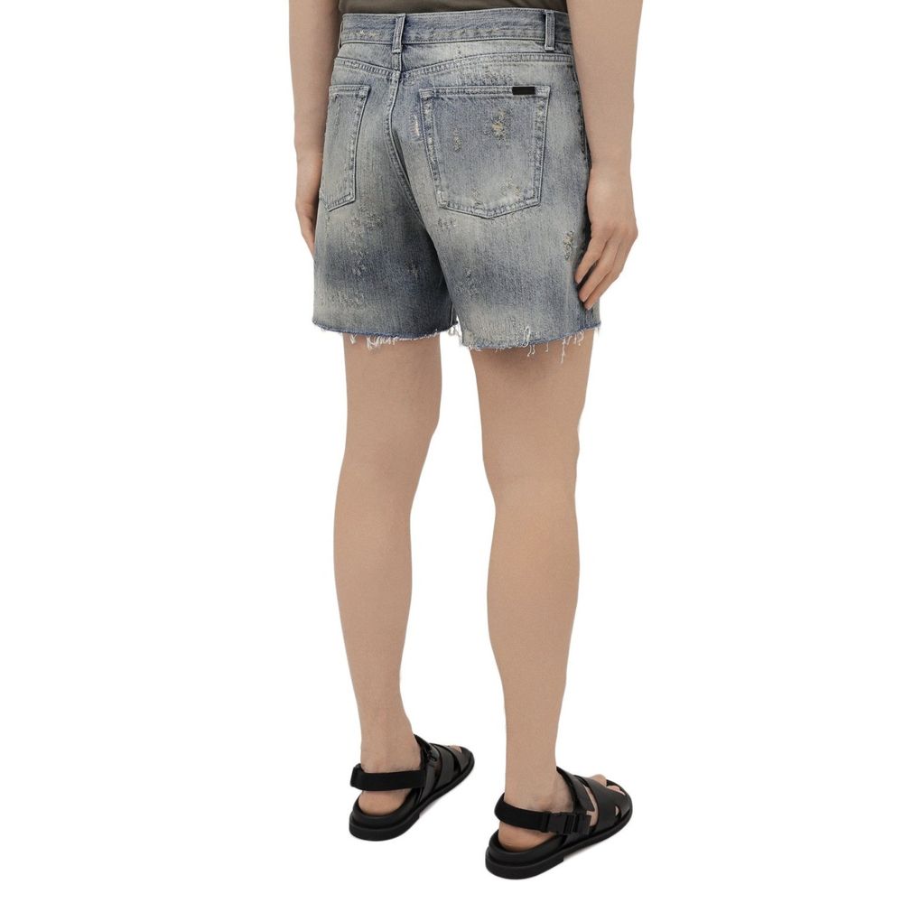 Short California en denim Saint Laurent Destroyed
