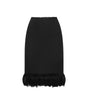 Jupe en soie à bordures de plumes Saint Laurent