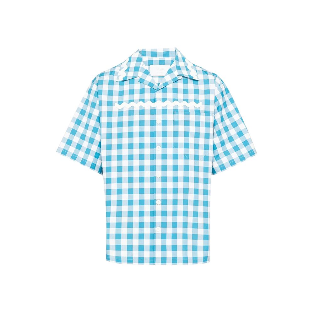 Chemise en coton à carreaux Prada