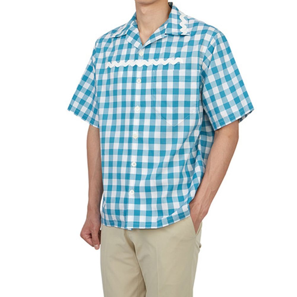 Chemise en coton à carreaux Prada