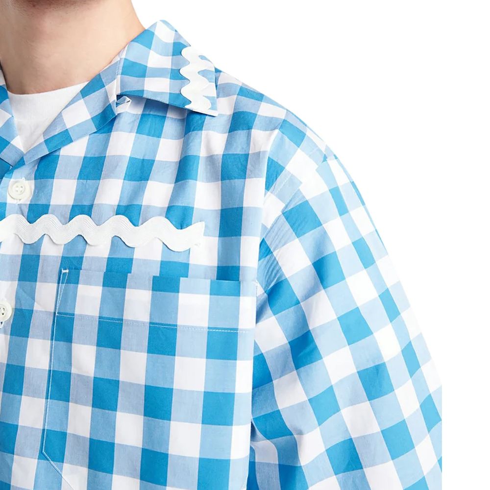 Chemise en coton à carreaux Prada