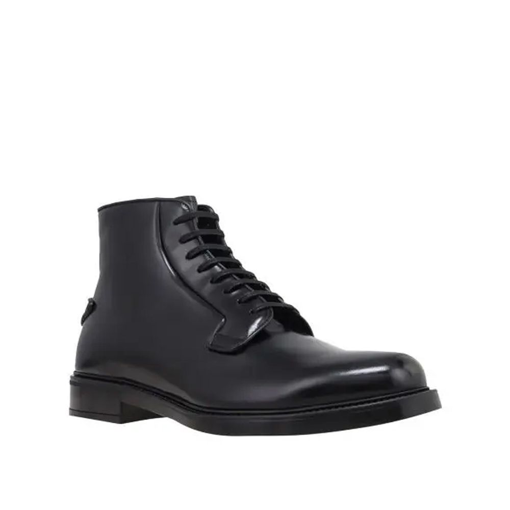 Bottes à lacets en cuir Prada