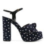 Saint Laurent Bianca Polka-Dot Sandals