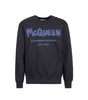 Sweat-shirt en coton avec logo Alexander McQueen