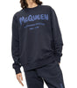 Sweat-shirt en coton avec logo Alexander McQueen