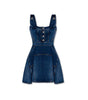 Mini-robe en jean Alexander McQueen