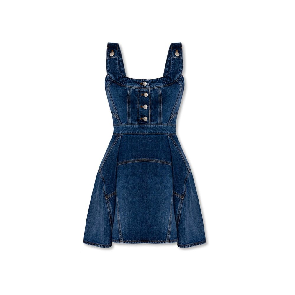 Mini-robe en jean Alexander McQueen