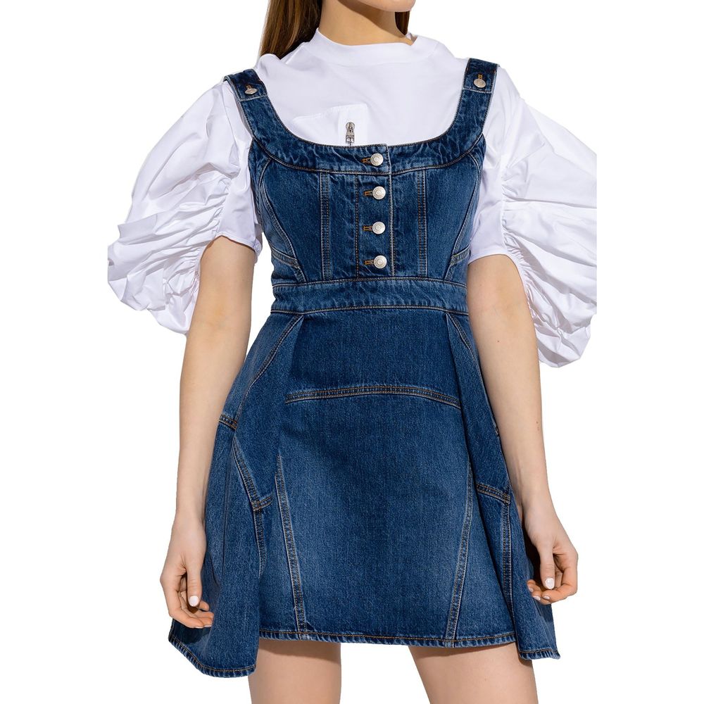 Mini-robe en jean Alexander McQueen