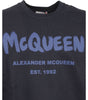 Sweat-shirt en coton avec logo Alexander McQueen