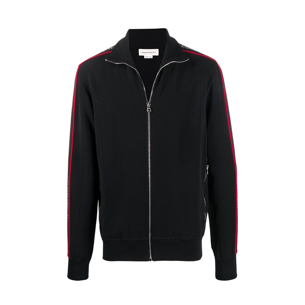 Sweat-shirt zippé avec logo Alexander McQueen