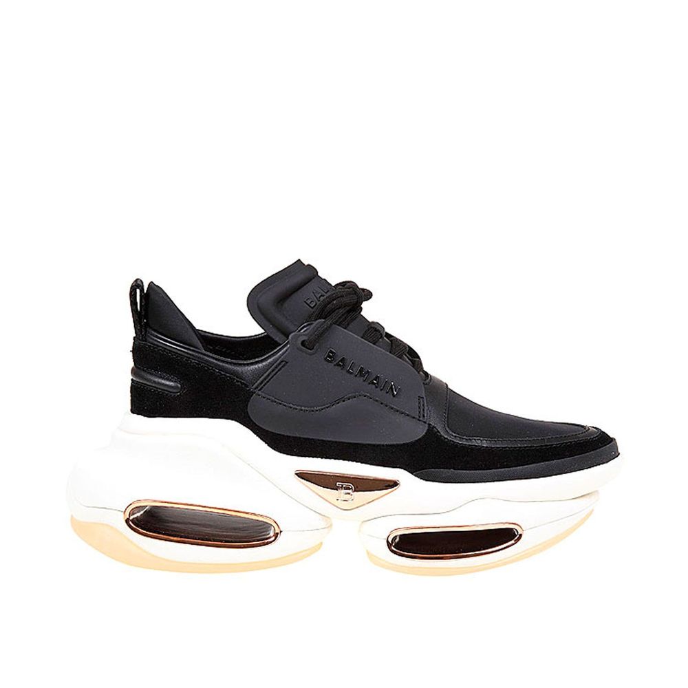 Balmain Leather And Fabric Sneakers
