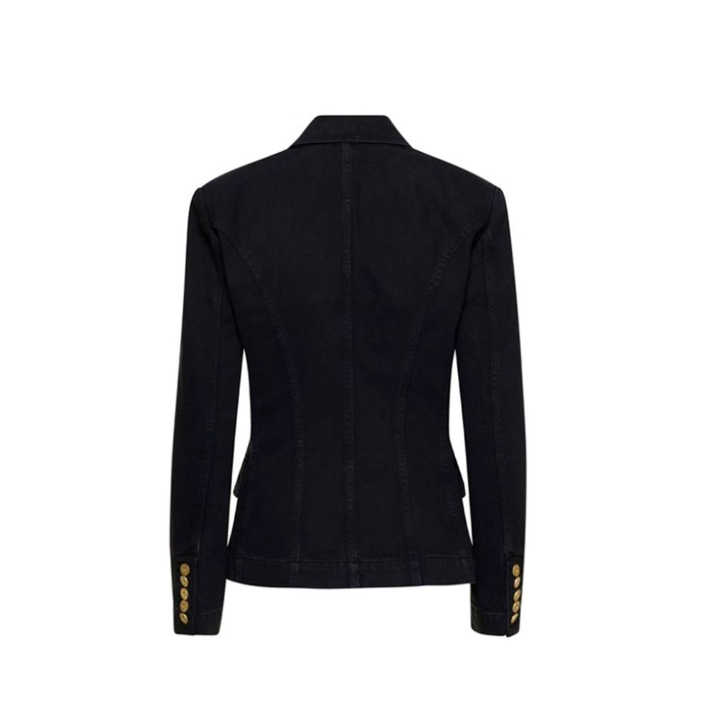 Blazer en jean croisé Balmain