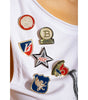 Balmain Printed Cotton Cropped T-Shirt