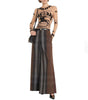Burberry Checked Wide Leg Canvas Pants