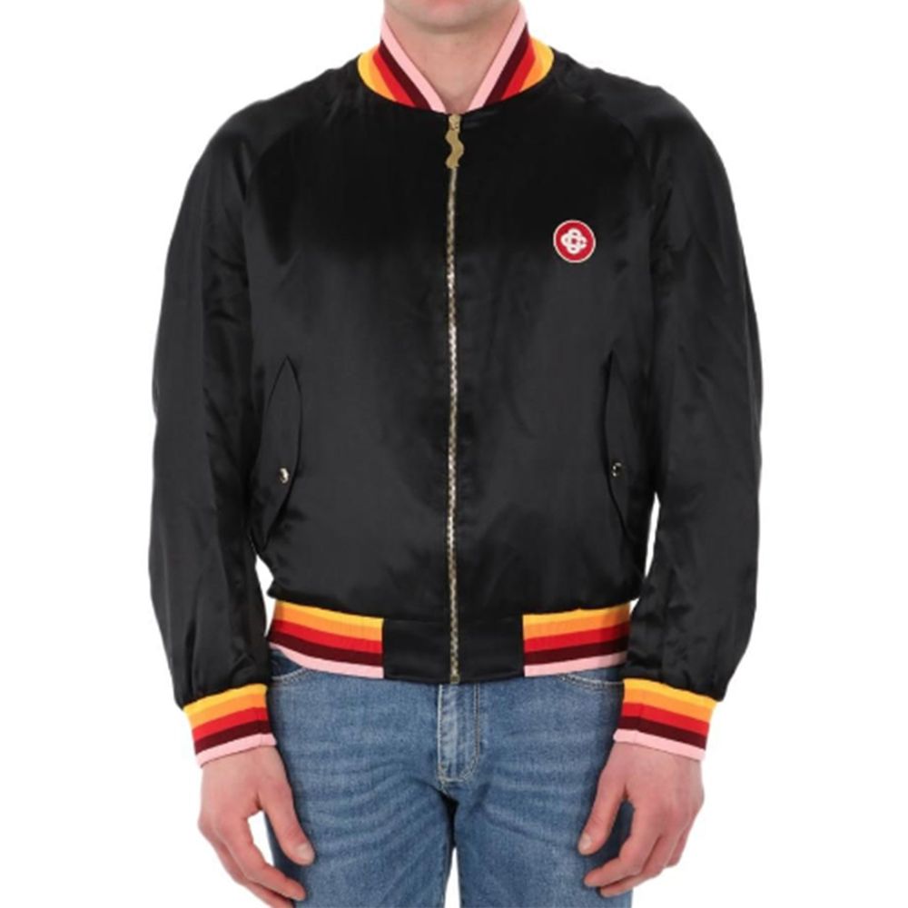 Bomber en soie avec logo Casablanca