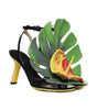Loewe Petal Monstera Leather Sandals