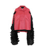 Maison Margiela Faux Fur Trimmed Leather Cape Jacket