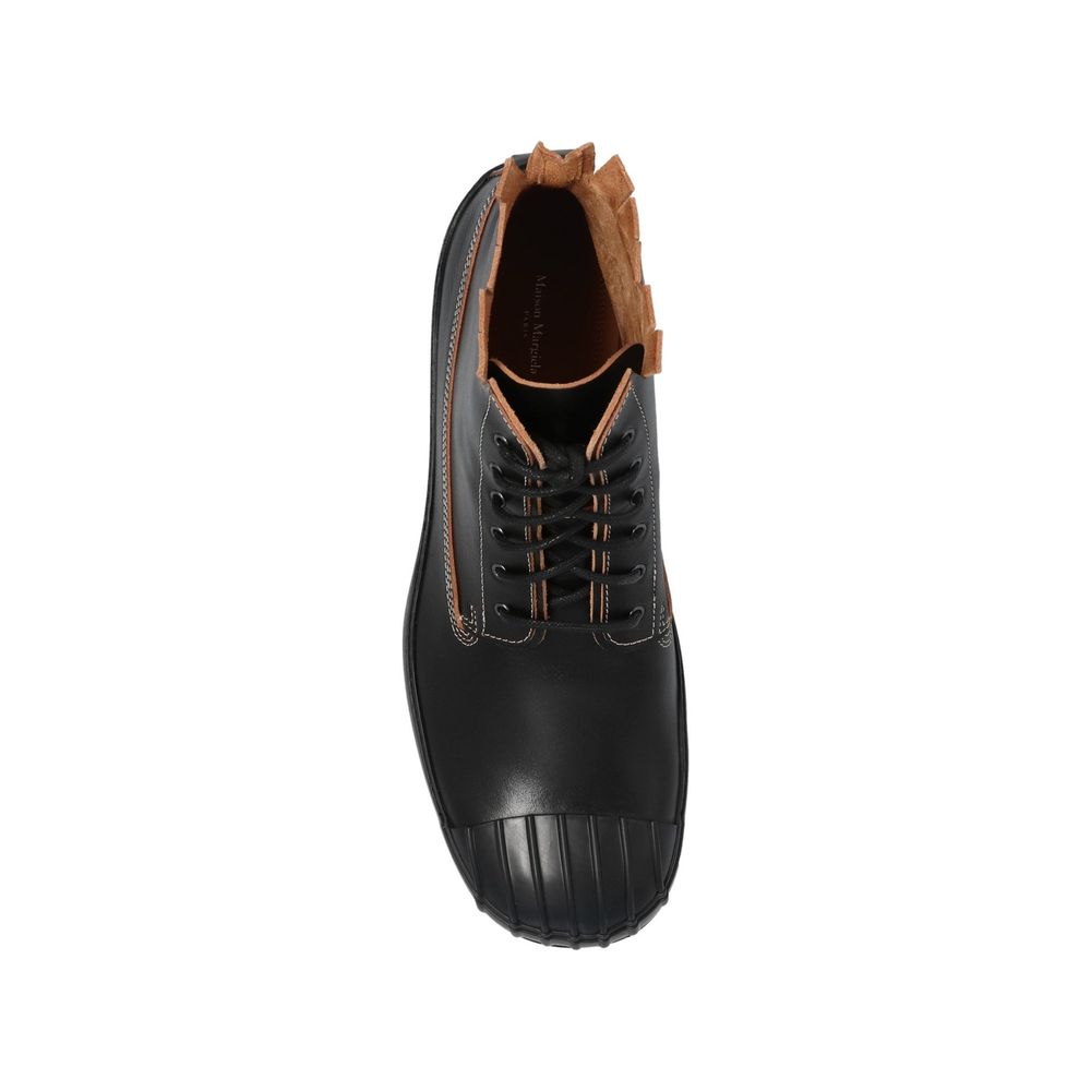 Maison Margiela Leather High-Top Sneakers