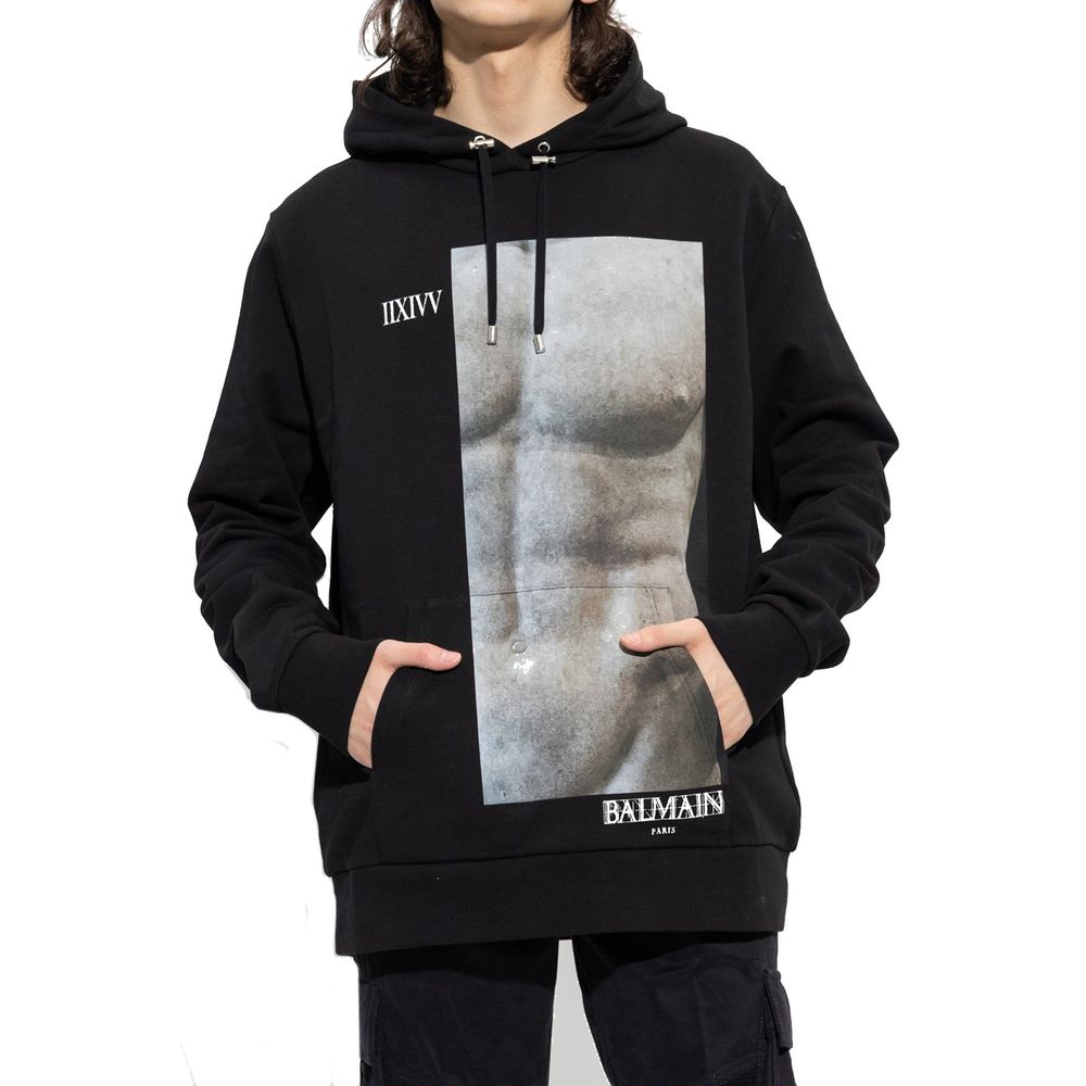 Sweat à capuche en coton Balmain