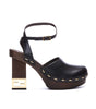 Escarpins en cuir à talons décoratifs Fendi